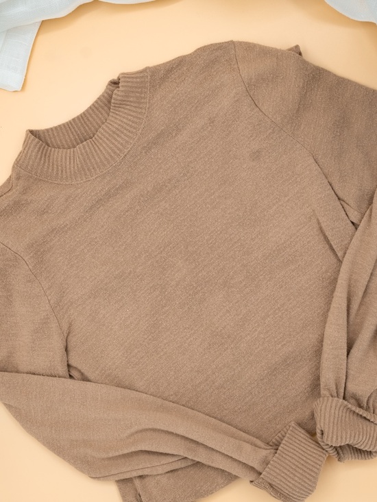 Abercrombie & Fitch Dresses & Skirts - Abercrombie & Fitch Tan Sweater Dress w/ Tie- Size Small